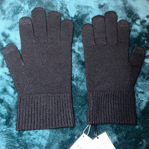 Coach Wool Black Tech Gloves L/XL - Picture 3 of 5